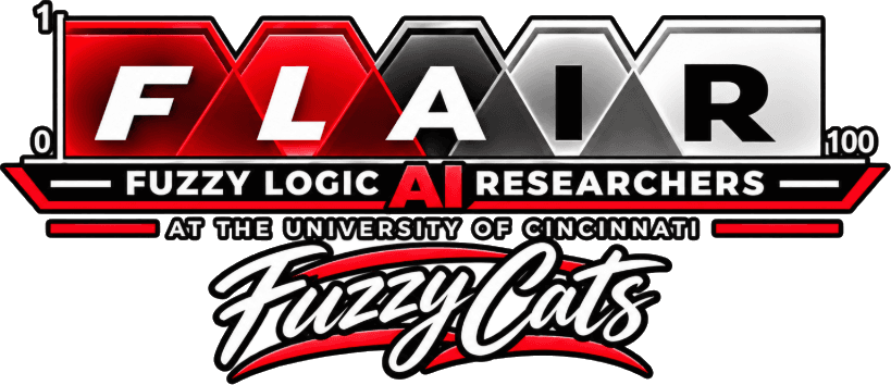 Logotipo de FLAIR UC: Fuzzy Logic AI Researchers en la University of Cincinnati, Fuzzy Cats